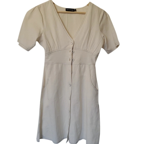 Button through mini dress - Picture 2 of 4